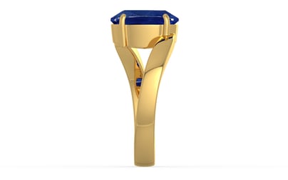 Gold Ceylon Blue Sapphire Ring Rare Quality (R2)