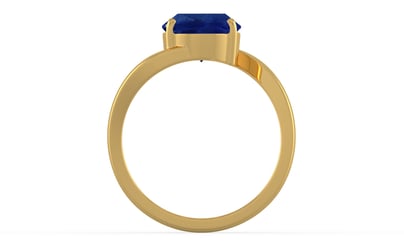 Gold Ceylon Blue Sapphire Ring Rare Quality (R2)