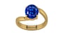 Gold Ceylon Blue Sapphire Ring Rare Quality (R2)