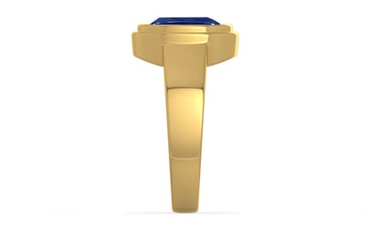 Gold Ceylon Blue Sapphire Ring Rare Quality (R3)