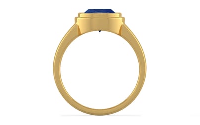 Gold Ceylon Blue Sapphire Ring Rare Quality (R3)