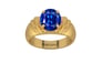 Gold Ceylon Blue Sapphire Ring Rare Quality (R4)
