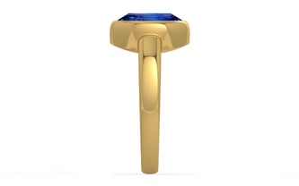 Gold Ceylon Blue Sapphire Ring Rare Quality (R6)