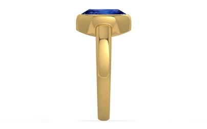 Gold Ceylon Blue Sapphire Ring Rare Quality (R6)