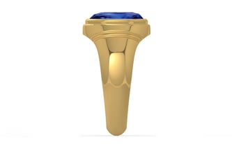 Gold Ceylon Blue Sapphire Ring Rare Quality (R7)