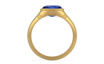 Gold Ceylon Blue Sapphire Ring Rare Quality (R7)