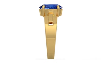 Gold Ceylon Blue Sapphire Ring Rare Quality (R8)