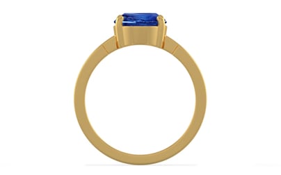 Gold Ceylon Blue Sapphire Ring Rare Quality (R8)