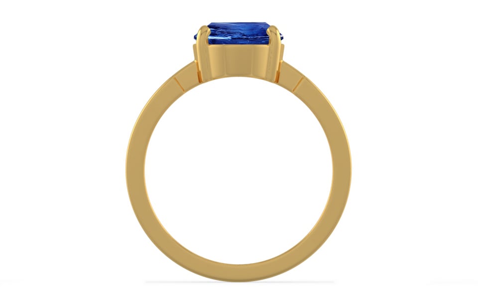 Gold Ceylon Blue Sapphire Ring Rare Quality (R8)