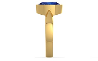 Gold Ceylon Blue Sapphire Ring Rare Quality (R9)