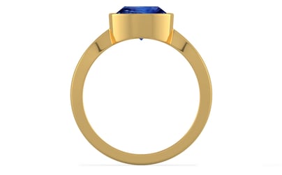 Gold Ceylon Blue Sapphire Ring Rare Quality (R9)