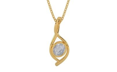 Gold Ceylon White Sapphire Pendant Fine Quality (P1)