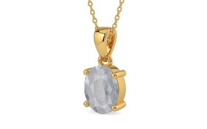 Gold Ceylon White Sapphire Pendant Fine Quality (P10)