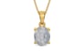 Gold Ceylon White Sapphire Pendant Fine Quality (P10)