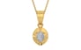 Gold Ceylon White Sapphire Pendant Fine Quality (P11)