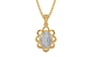 Gold Ceylon White Sapphire Pendant Fine Quality (P3)