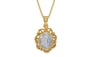 Gold Ceylon White Sapphire Pendant Fine Quality (P5)