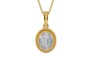 Gold Ceylon White Sapphire Pendant Fine Quality (P7)