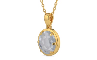 Gold Ceylon White Sapphire Pendant Fine Quality (P8)