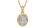 Gold Ceylon White Sapphire Pendant Fine Quality (P8)