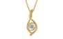 Gold Ceylon White Sapphire Pendant Limited Quality (P1)