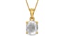 Gold Ceylon White Sapphire Pendant Limited Quality (P10)