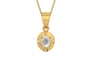 Gold Ceylon White Sapphire Pendant Limited Quality (P11)