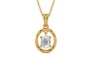 Gold Ceylon White Sapphire Pendant Limited Quality (P2)