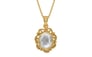 Gold Ceylon White Sapphire Pendant Limited Quality (P5)