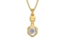 Gold Ceylon White Sapphire Pendant Limited Quality (P6)