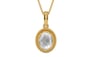 Gold Ceylon White Sapphire Pendant Limited Quality (P7)