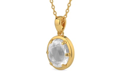 Gold Ceylon White Sapphire Pendant Limited Quality (P8)