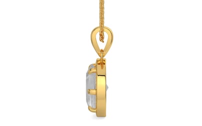 Gold Ceylon White Sapphire Pendant Limited Quality (P8)