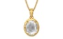 Gold Ceylon White Sapphire Pendant Limited Quality (P8)