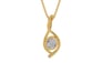 Gold Ceylon White Sapphire Pendant Prime Quality (P1)