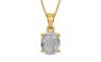 Gold Ceylon White Sapphire Pendant Prime Quality (P10)