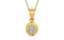 Gold Ceylon White Sapphire Pendant Prime Quality (P11)