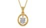 Gold Ceylon White Sapphire Pendant Prime Quality (P2)