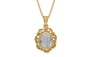Gold Ceylon White Sapphire Pendant Prime Quality (P5)