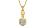 Gold Ceylon White Sapphire Pendant Prime Quality (P6)