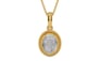 Gold Ceylon White Sapphire Pendant Prime Quality (P7)