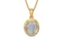 Gold Ceylon White Sapphire Pendant Prime Quality (P8)
