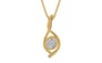 Gold Ceylon White Sapphire Pendant Rare Quality (P1)