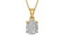 Gold Ceylon White Sapphire Pendant Rare Quality (P10)