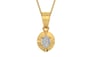 Gold Ceylon White Sapphire Pendant Rare Quality (P11)