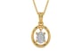 Gold Ceylon White Sapphire Pendant Rare Quality (P2)