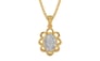 Gold Ceylon White Sapphire Pendant Rare Quality (P3)