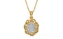 Gold Ceylon White Sapphire Pendant Rare Quality (P5)