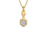 Gold Ceylon White Sapphire Pendant Rare Quality (P6)