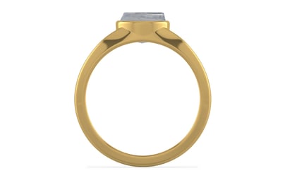 Gold Ceylon White Sapphire Ring Fine Quality (R10)